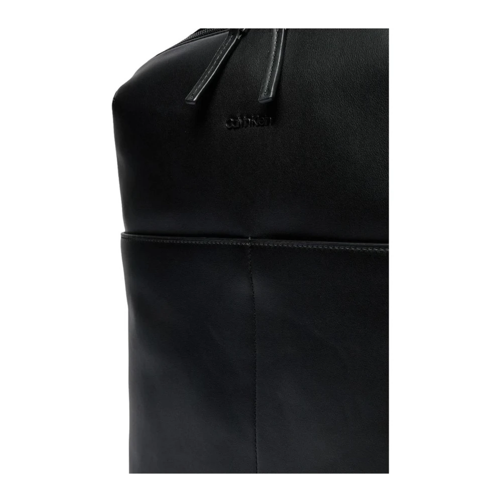 Calvin Klein Moderne Zwarte Polyurethaan Rugzak Black Heren