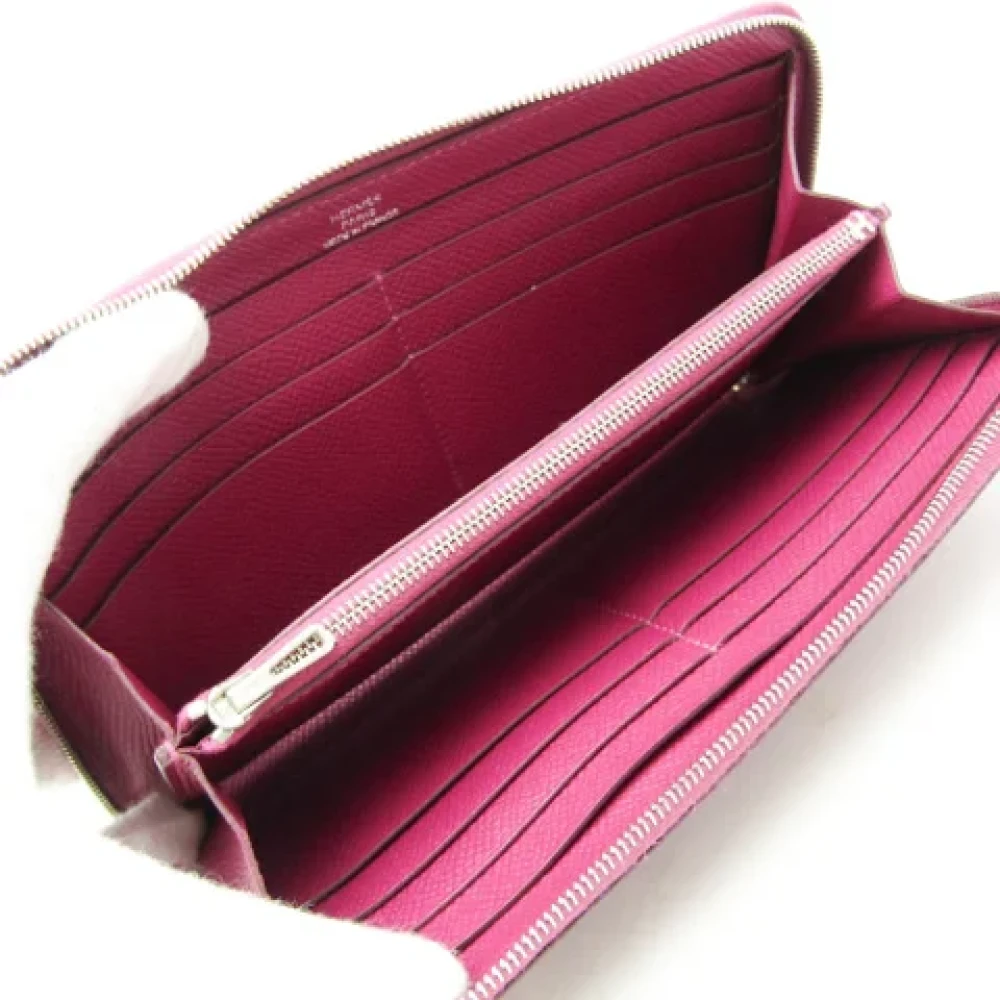 Hermès Vintage Pre-owned Leather wallets Purple Dames