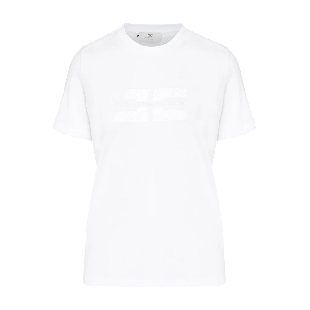 Elisabetta Franchi Gesso Gebreid Ma00251E2-270 White Dames