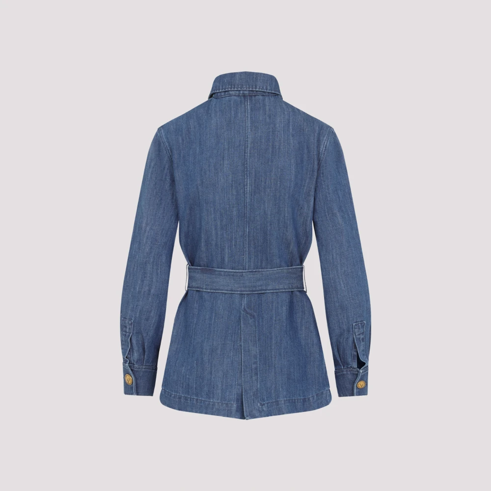 Valentino Stijlvolle Denim Jack voor Mannen Blue Dames