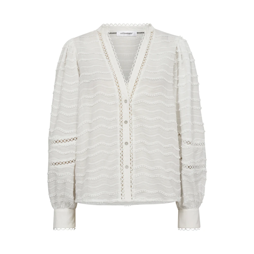 Co'Couture Waveding Skjorta Blus White, Dam