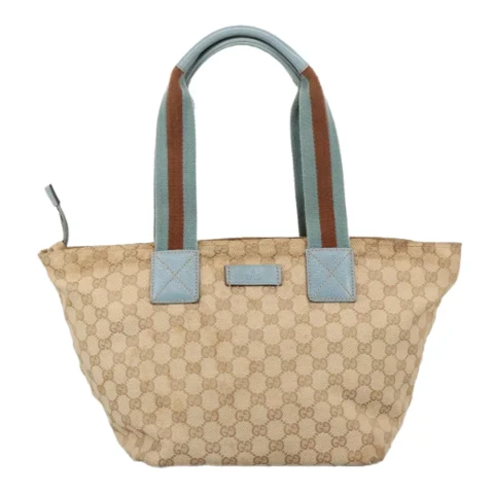 Gucci Vintage Pre-owned Canvas gucci-vskor Beige, Dam