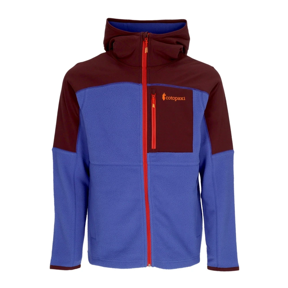 Cotopaxi Men's Multicolor Fleece Jackets, M, Fleece Hoodie Full-Zip Jacket Wine/Blue