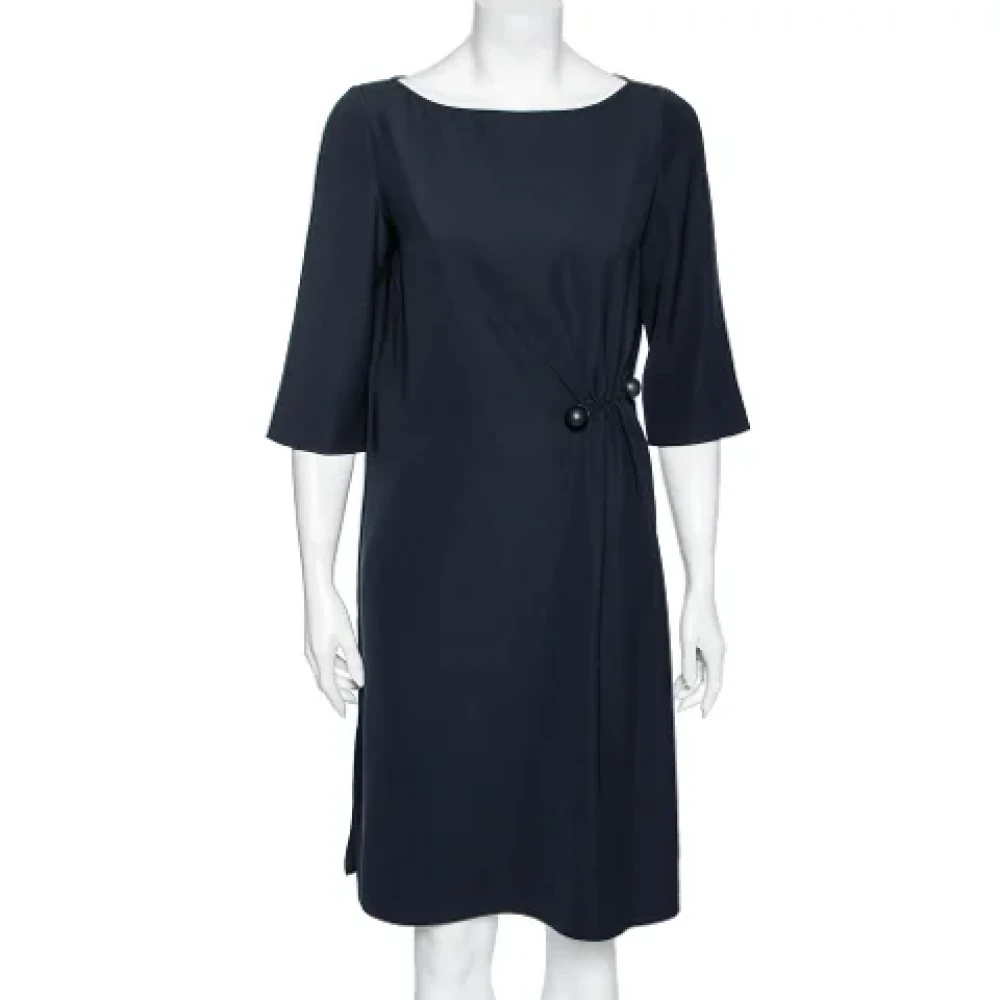 Armani Pre-owned Polyester dresses Blue Dames