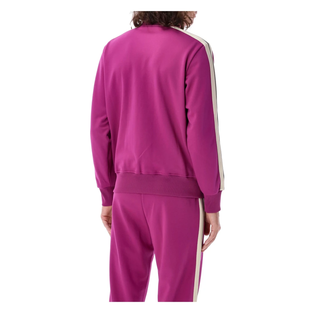 Palm Angels Paarse Gebreide Trackjacket Aw24 Purple Heren
