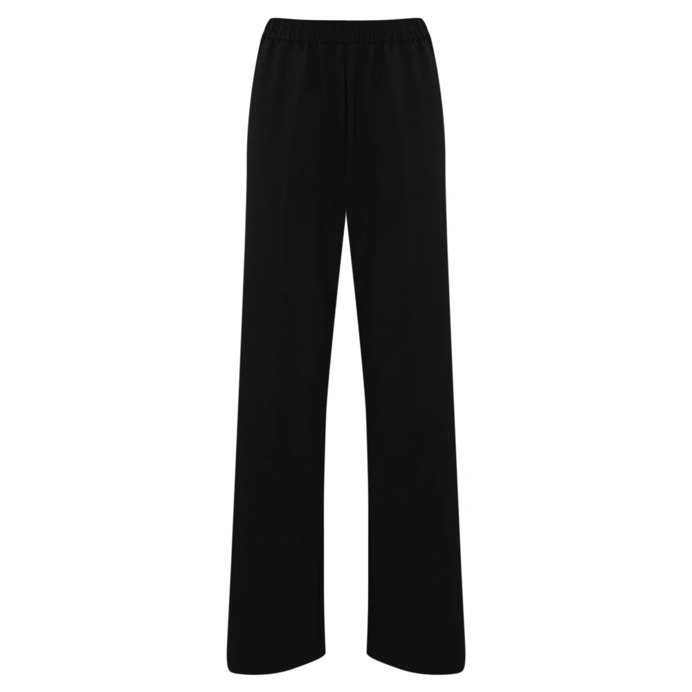 Max Mara Weekend Zwarte wollen rechte broek Black Dames