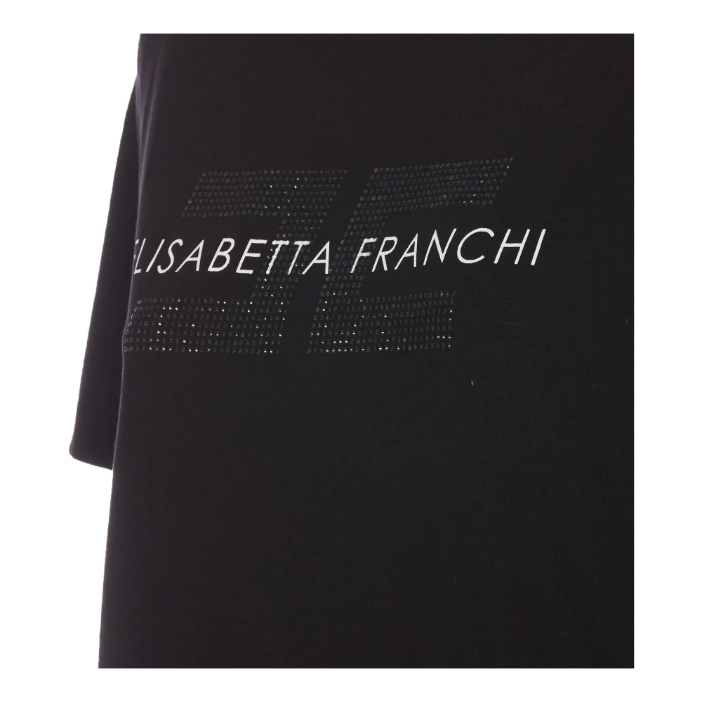 Elisabetta Franchi Zwarte T-shirts en Polos Black Dames