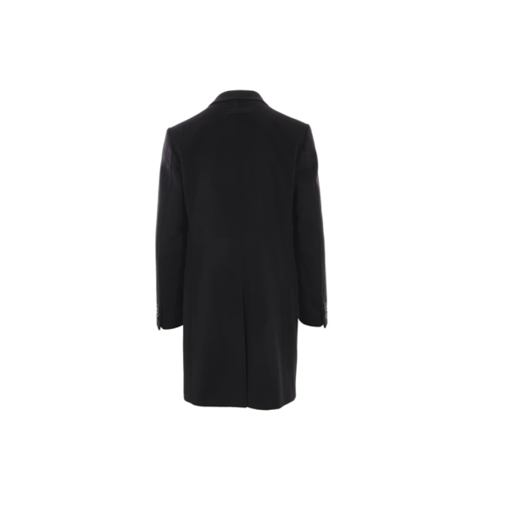 Ermenegildo Zegna Zwart Wol Kasjmier Jas Black Heren
