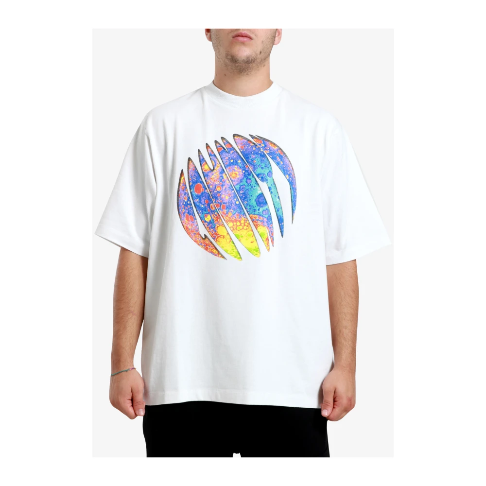 Marcelo Burlon Witte T-shirts en Polos met Grafische Print White Heren