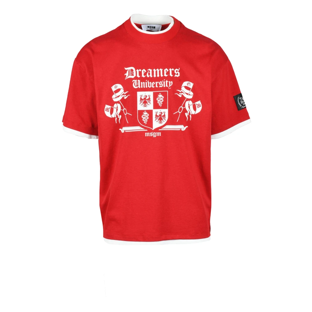 Msgm - Tops > T-Shirts - Red - Msgm - Modalova