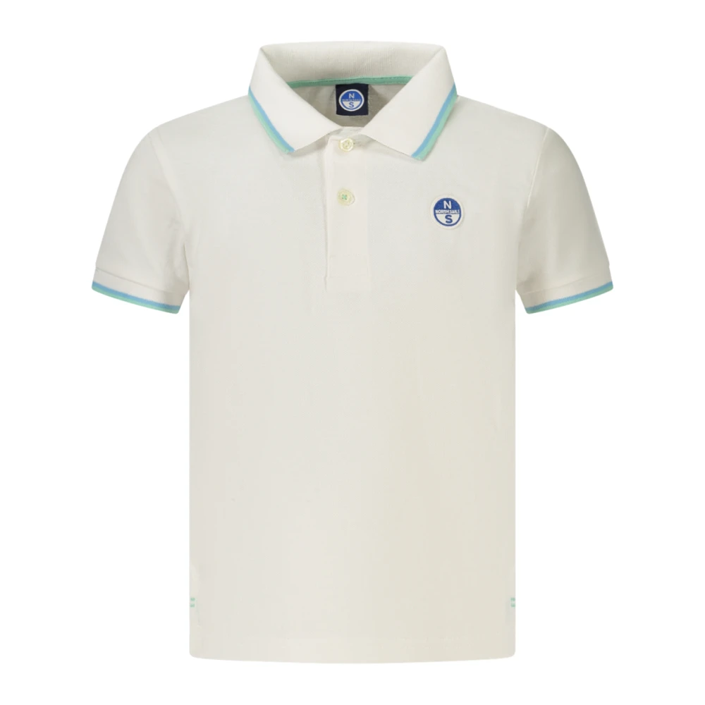 North Sails White Kids Short Sleeve T-Shirts, Unisex, 10 Y, Short-Sleeved Polo Shirt