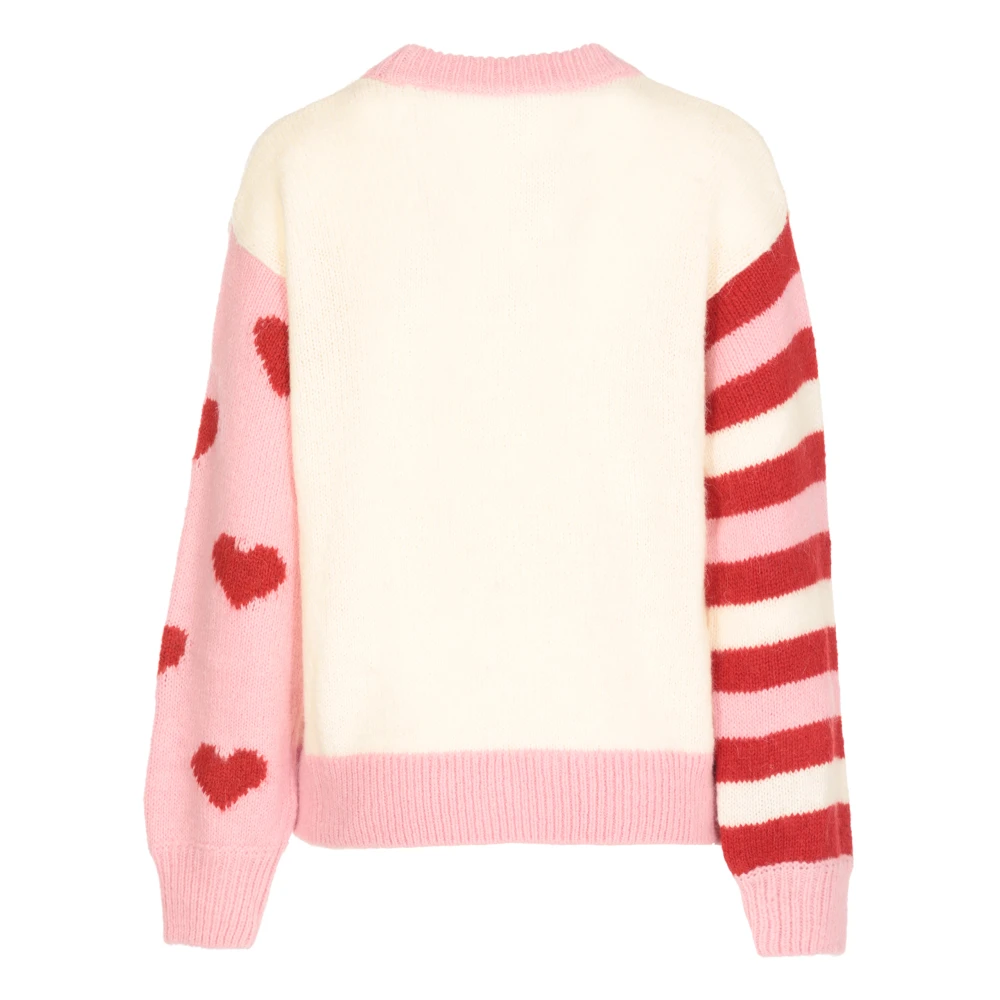 Saint Barth Ti Amo Crew Neck Sweater Beige Dames