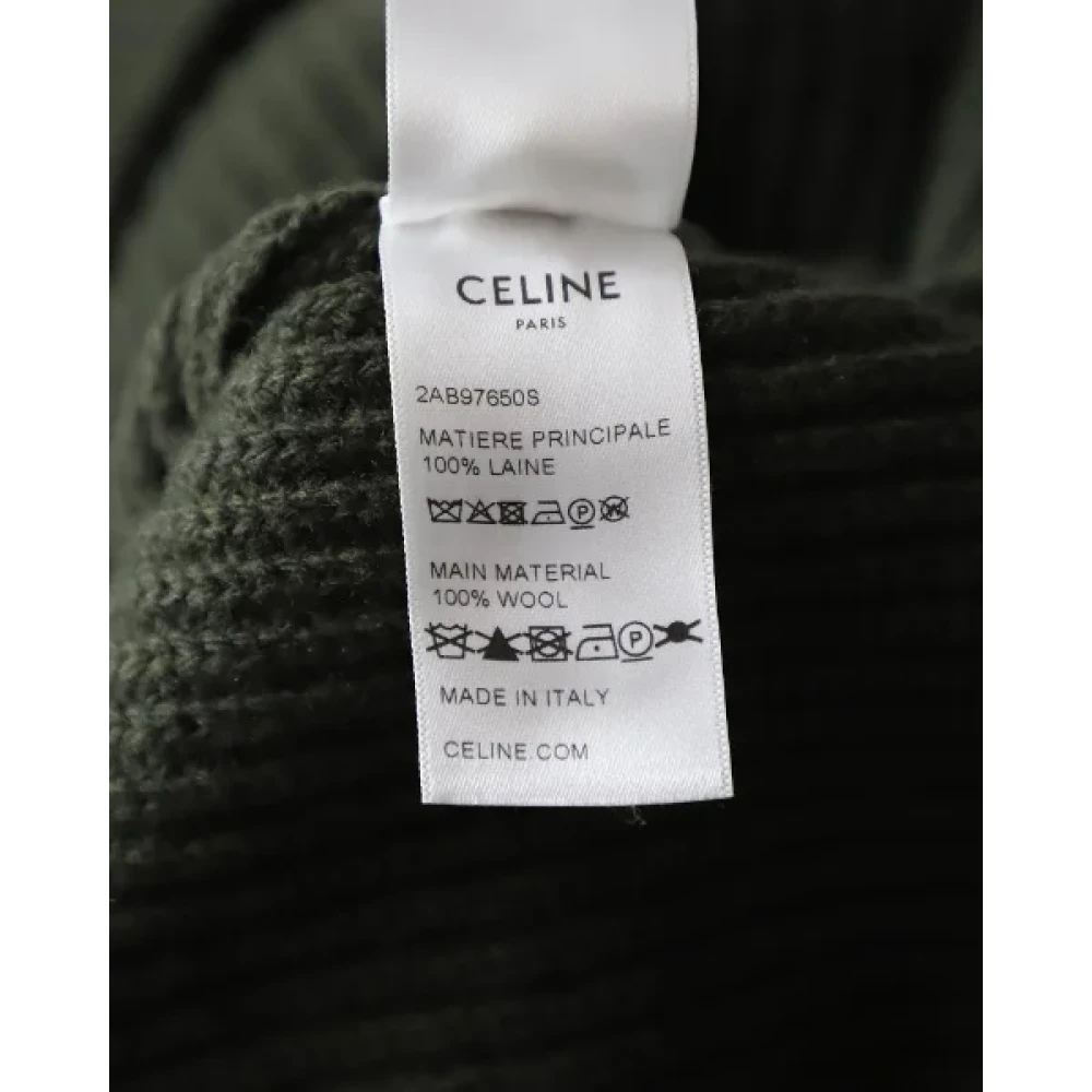 Celine Vintage Pre-owned Wool tops Green Heren