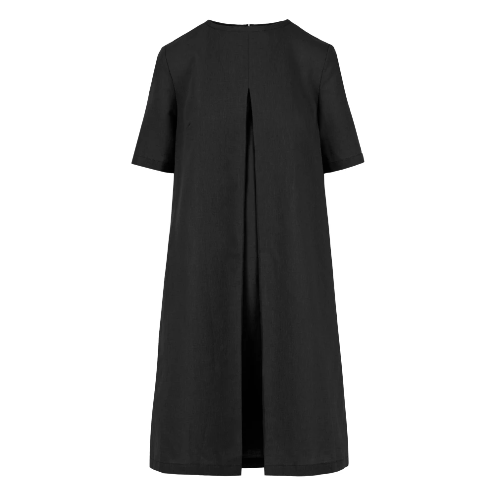 Bomboogie Donna Nero - Abito Svasato In Lino - Dresses - L