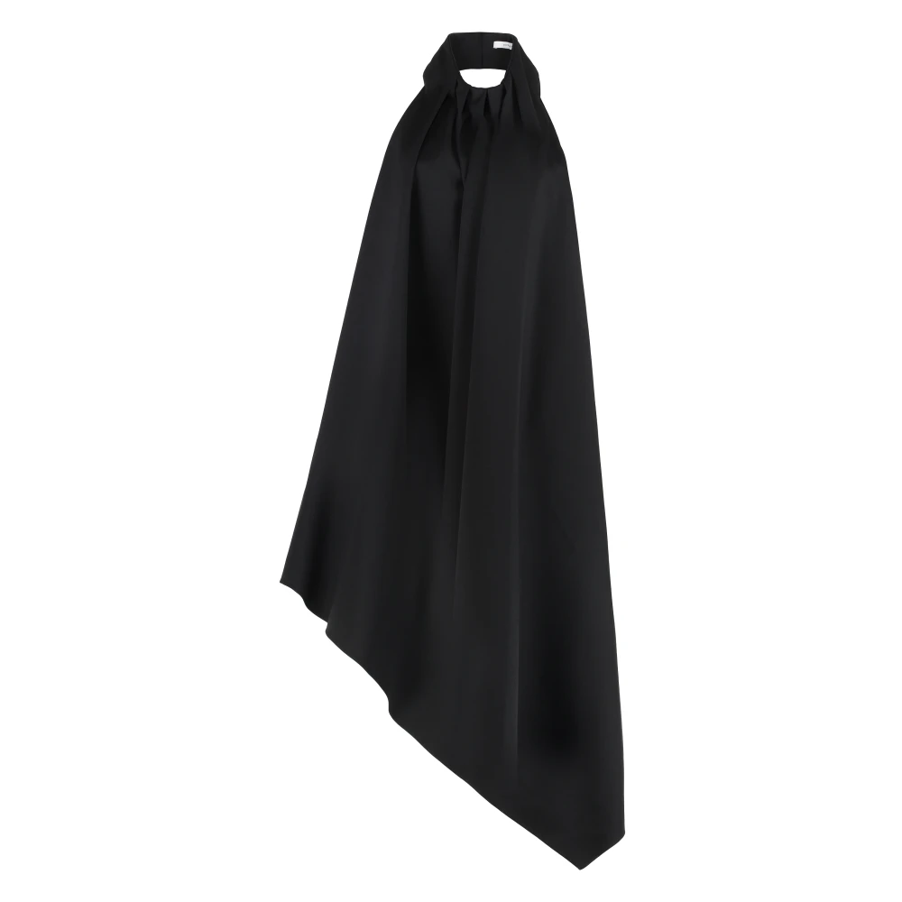 Givenchy Women's Black Asymmetric Halterneck Dress In Wool