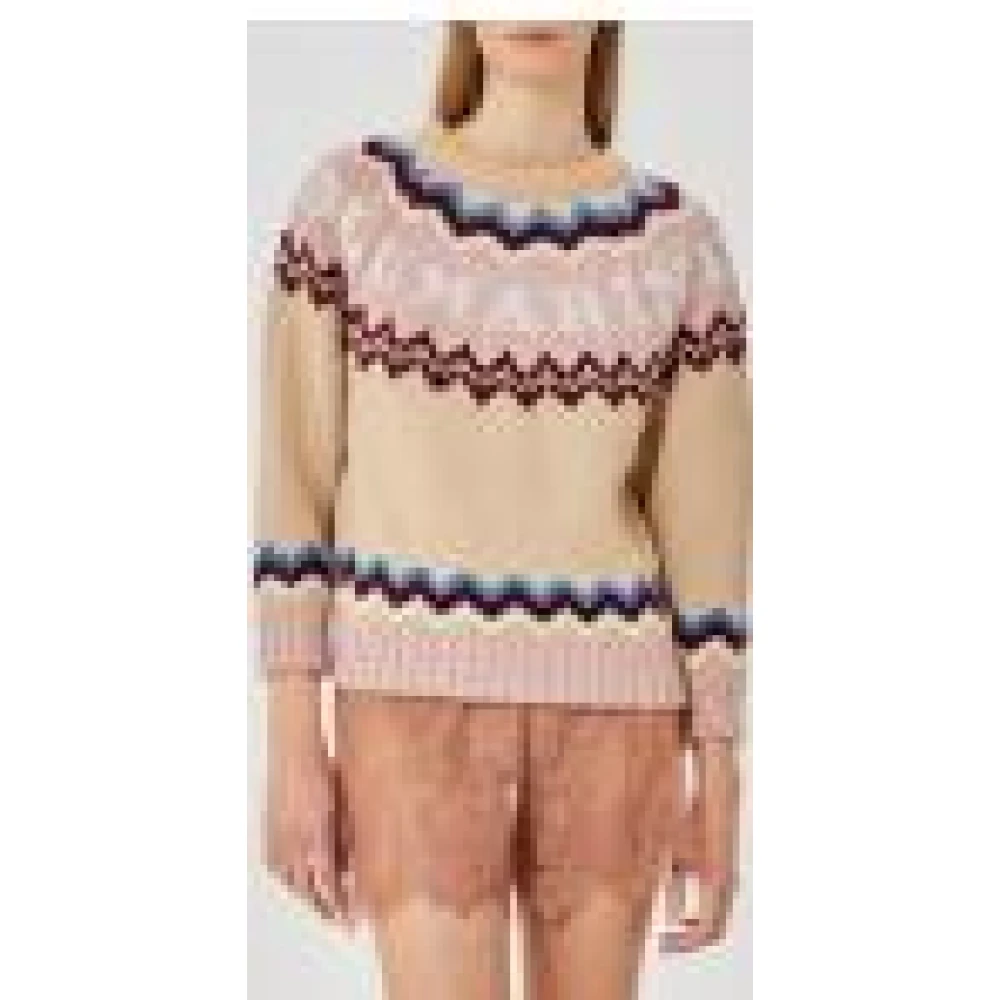 Blumarine Crew Neck Sweater Collectie Multicolor Dames