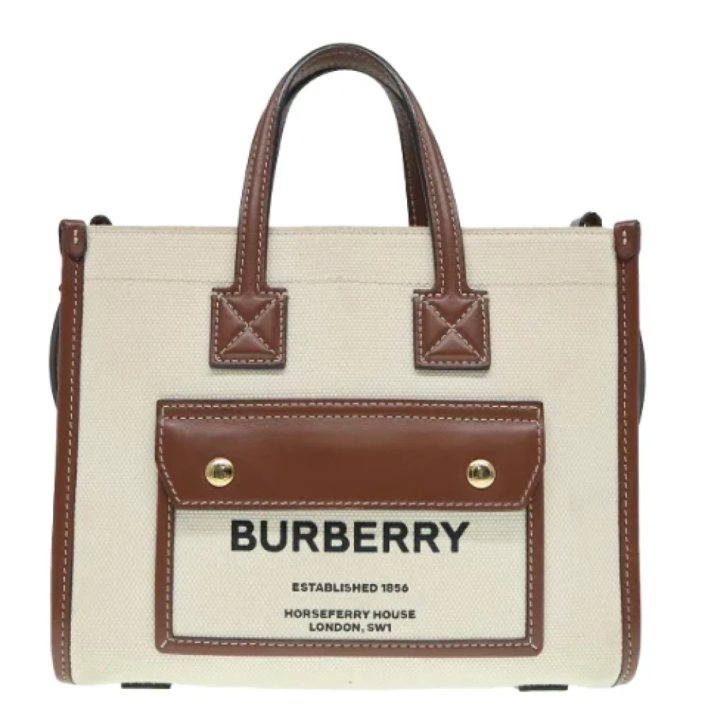 Burberry Vintage Pre-owned Canvas totes Beige Dames