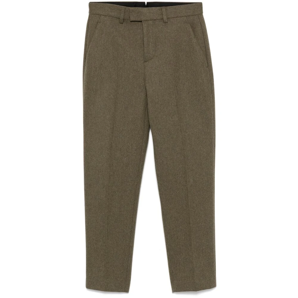 Ann Demeulemeester Groene Wolmix Skinny Fit Broek Green Dames