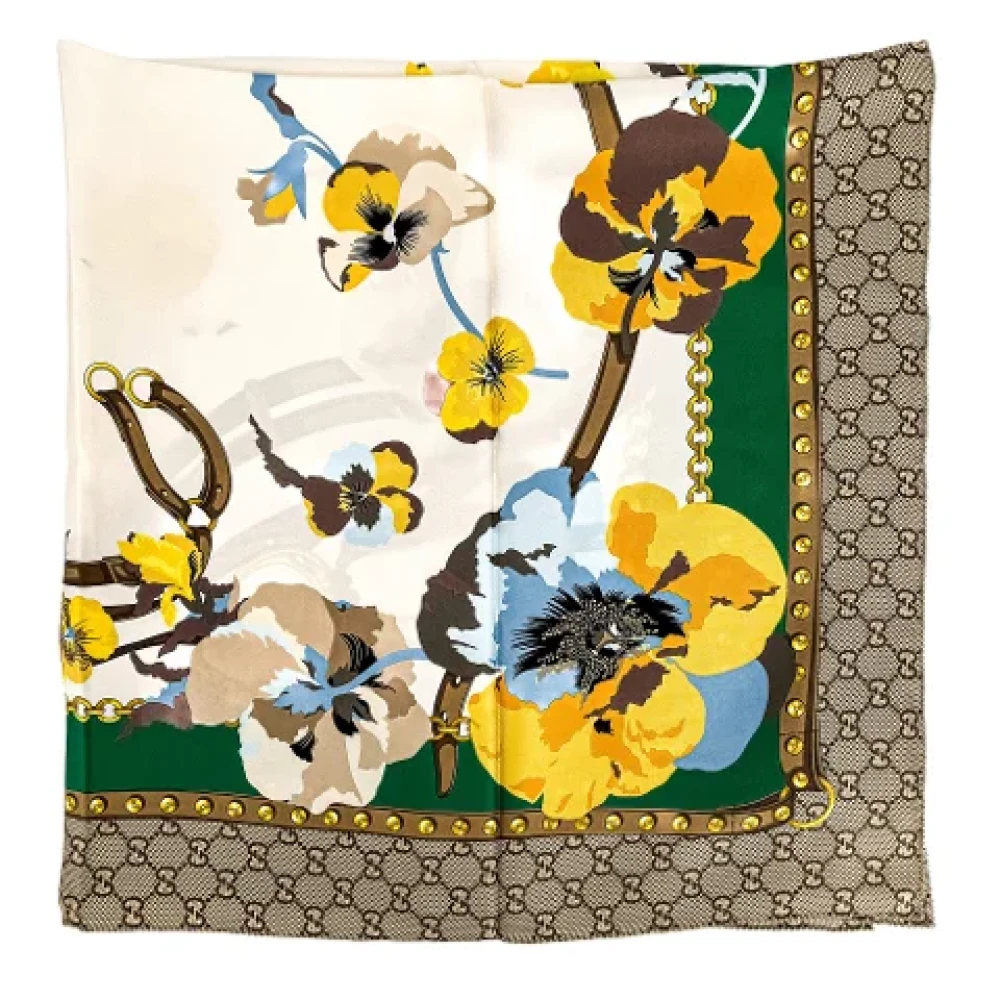 Gucci Vintage Pre-owned Silk scarves Multicolor Dames
