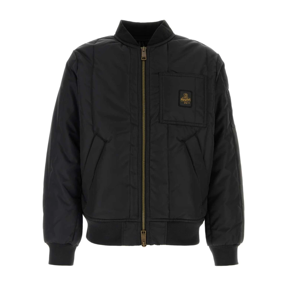 RefrigiWear Stijlvol Zwart Polyester Giano Jas Black Heren