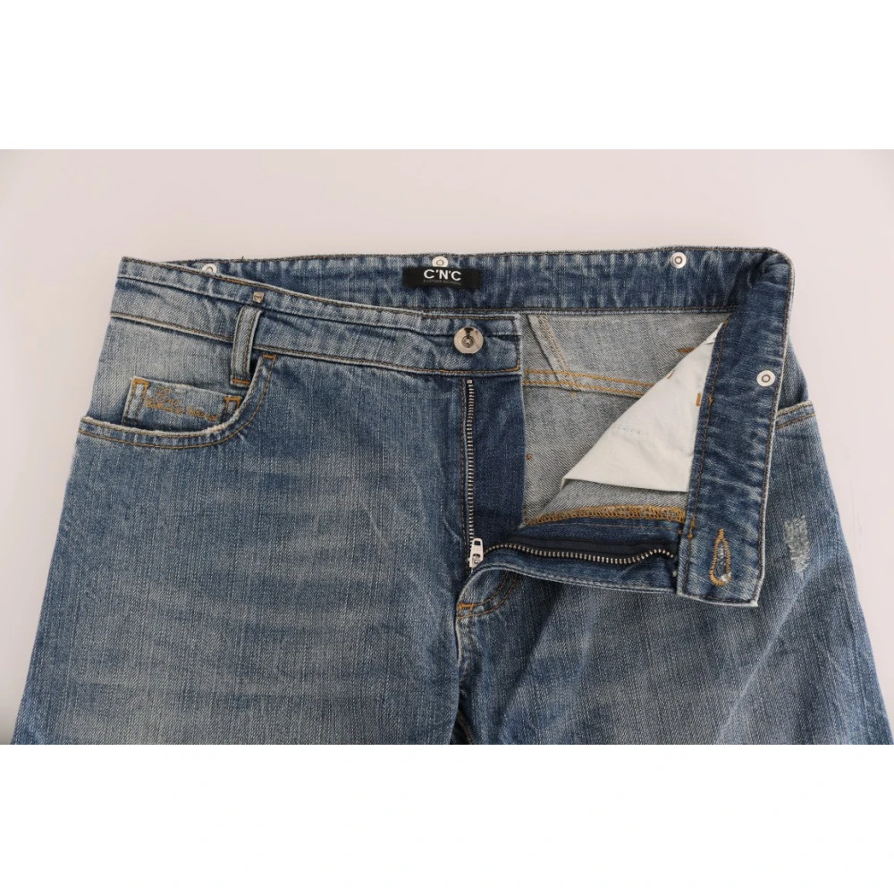 Costume National Blauwe Slim Fit Designer Jeans Blue Dames