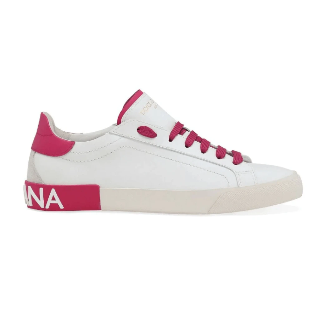 Dolce & Gabbana Donna Bianco Portofino Low-Top Sneakers