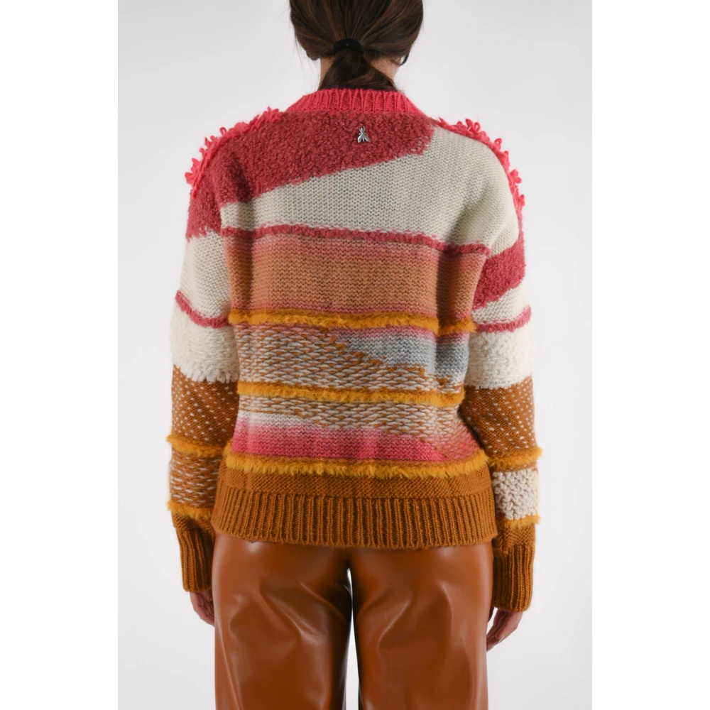 PATRIZIA PEPE Wolmix Lange Mouw Ronde Hals Trui Multicolor Dames