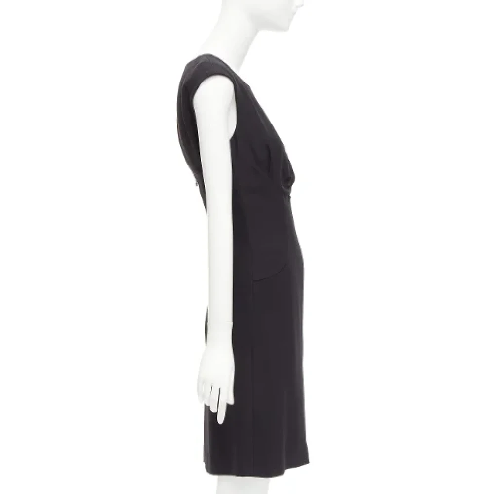 Chanel Vintage Pre-owned Silk dresses Black Dames