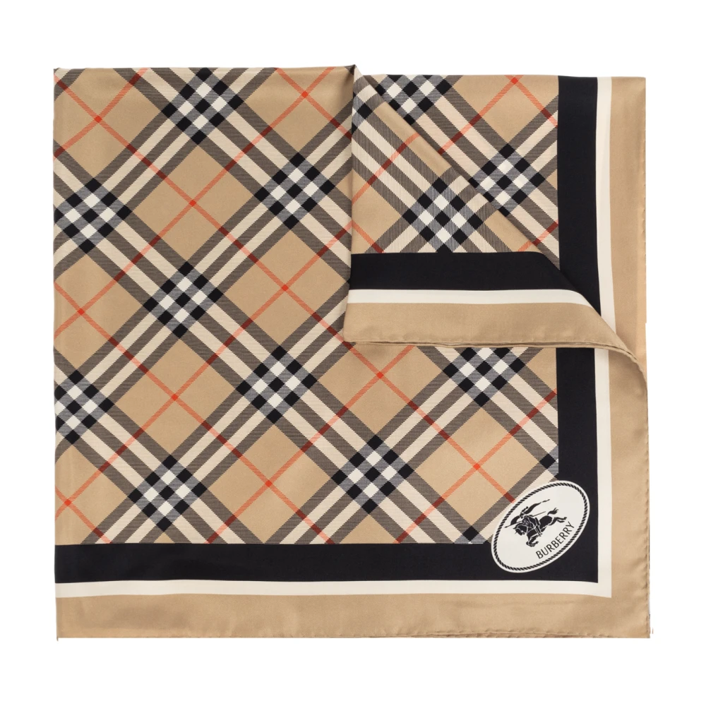 Burberry Unisex Beige - Foulard En Soie - Accessoires - Taille: One Size