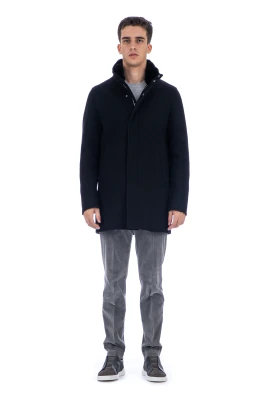 Diagonal Wool Carcoat
