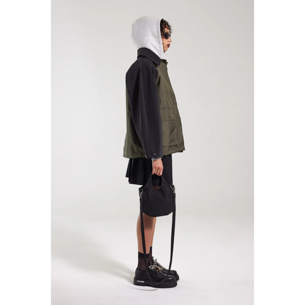 Stutterheim Varsity-Style Patch Regenjas Green Dames