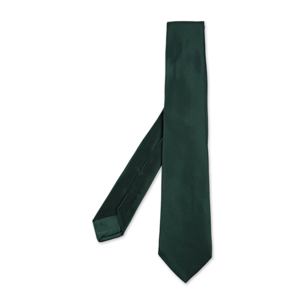 Kiton Groene Zijden Elegante Sjaal Green Heren