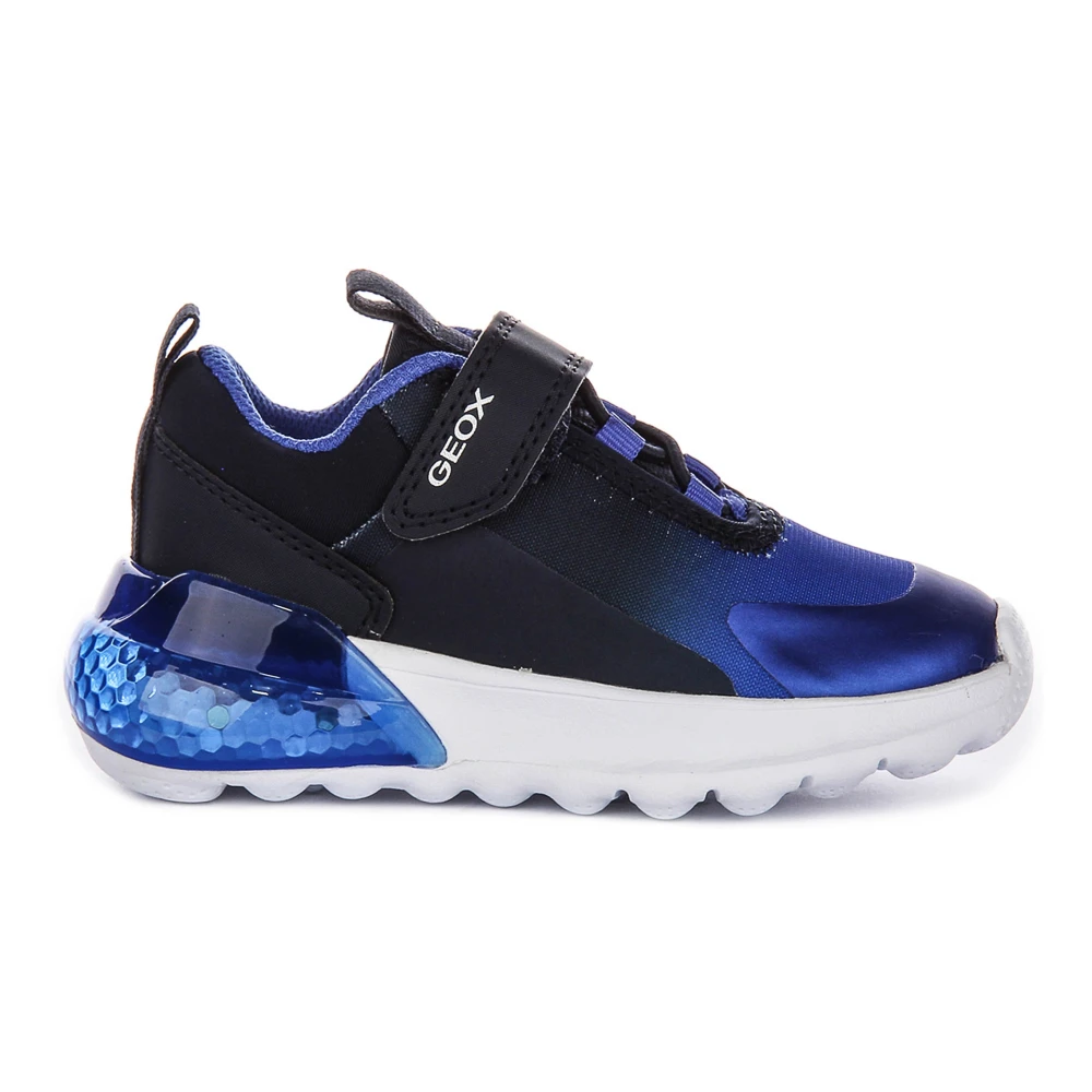Geox Unisex Kids Blue Kids Sneakers, 28 Eu, J Ciberdron Mesh Trainers