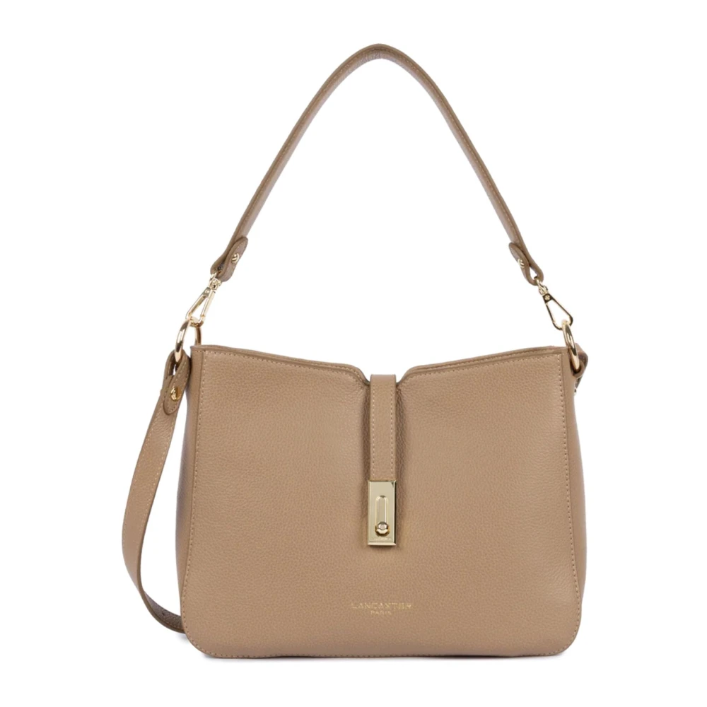 Lancaster Beige Shoulder Bags, Female, One Size, Grand Sac Besace Milano Horizon