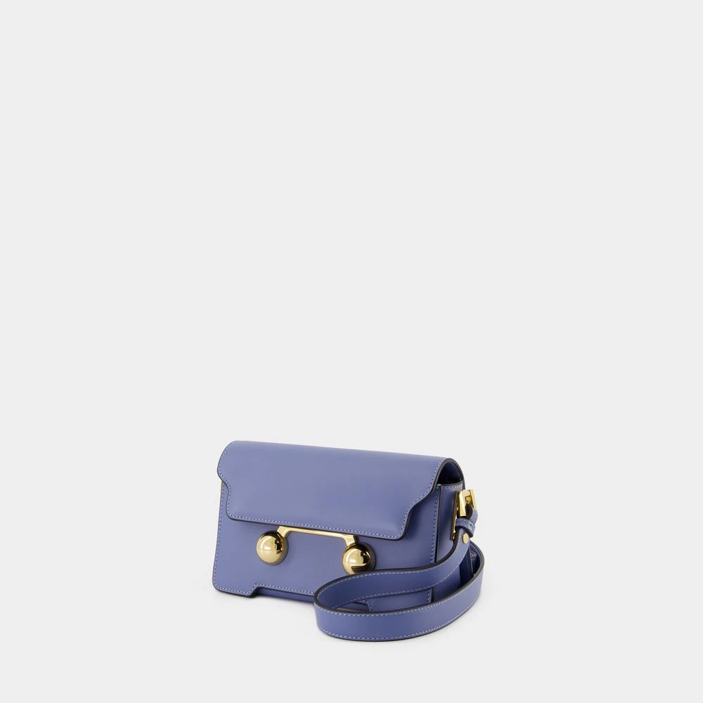 Marni Blauwe Leren Schoudertas Blue Dames