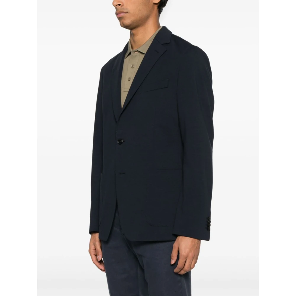 Hugo Boss Blauwe Jassen met Achterventilatie Blue Heren