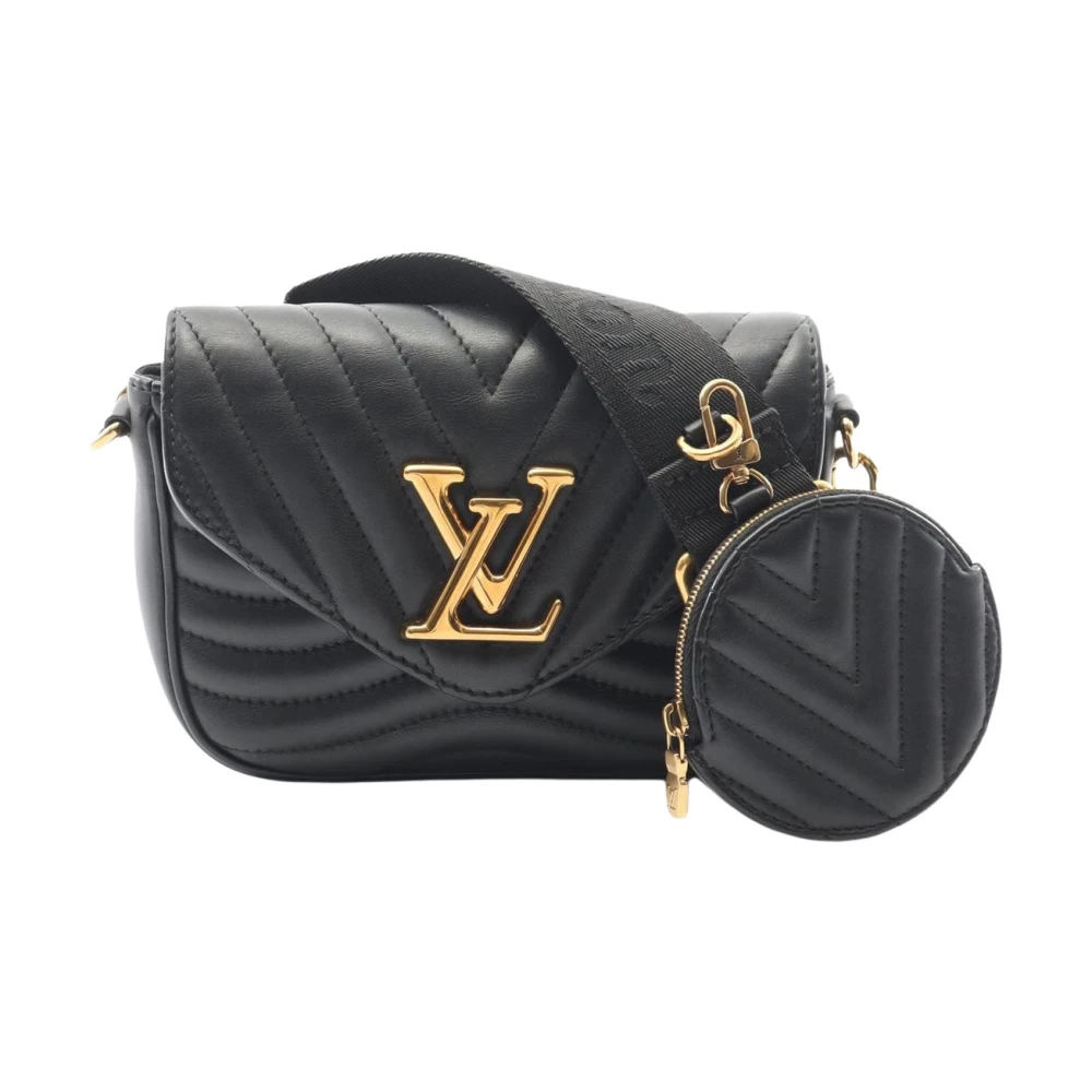 Louis Vuitton Vintage Women's Black Pre-Owned Vintage Quilted Leather Shoulder Bag With Coin Pouch