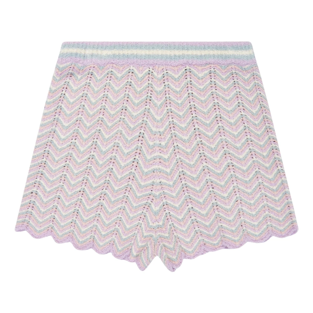 Zimmermann Girls Multicolor Shorts, 6 Y, Halliday Textured Knit Shorts
