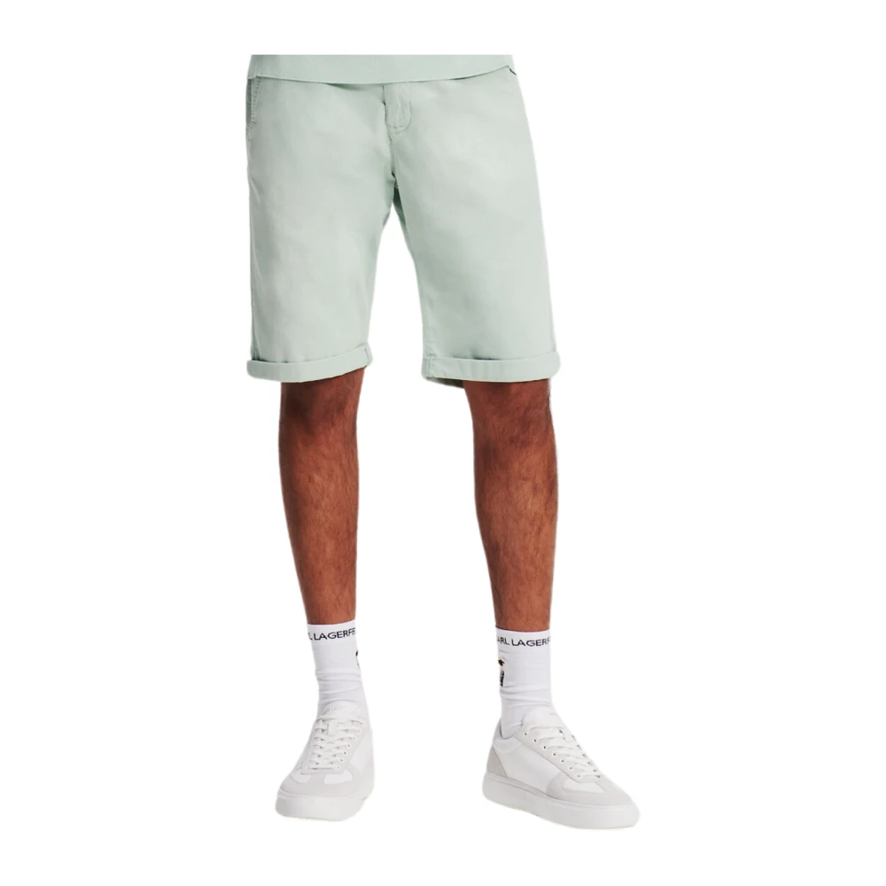 Karl Lagerfeld Chino Shorts Bermuda Style Green Heren