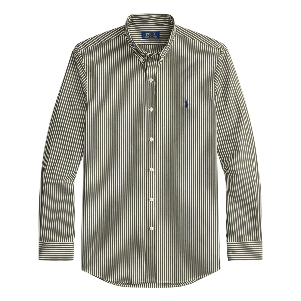 Polo Ralph Lauren Men's Green Button-Down Shirt With Pony Logo
