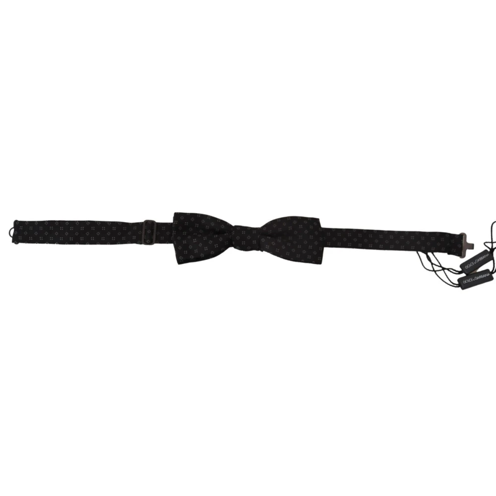 Dolce & Gabbana Uomo Nero Classico Papillon In Seta Nera