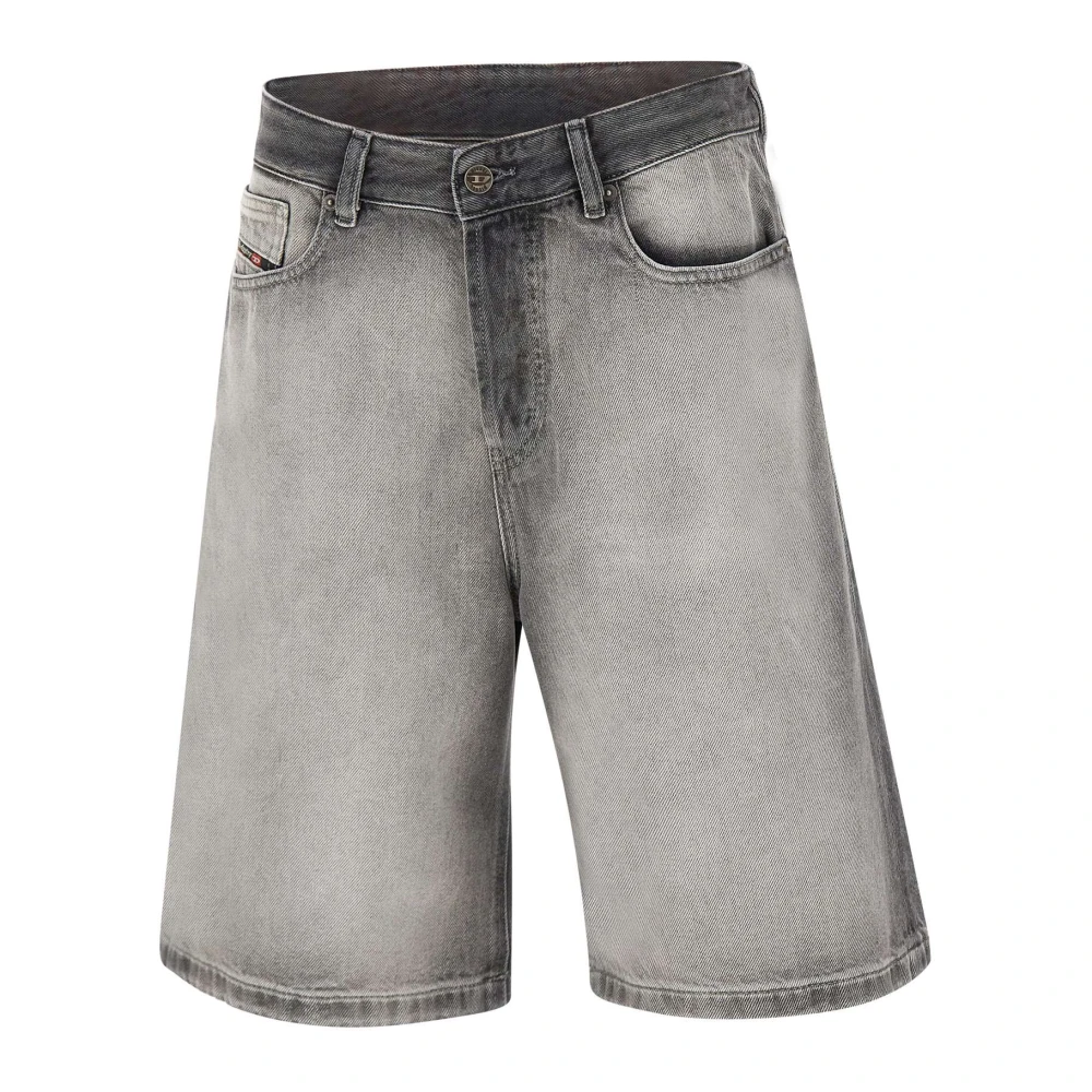 Diesel Women's Gray Denim Shorts, W24, De-Sire Shorts