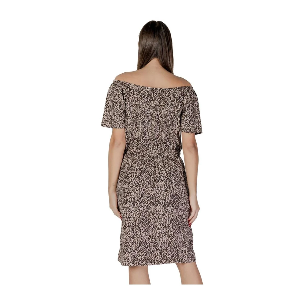 b.Young Beige Katoenen Jurk Dames Collectie Beige Dames