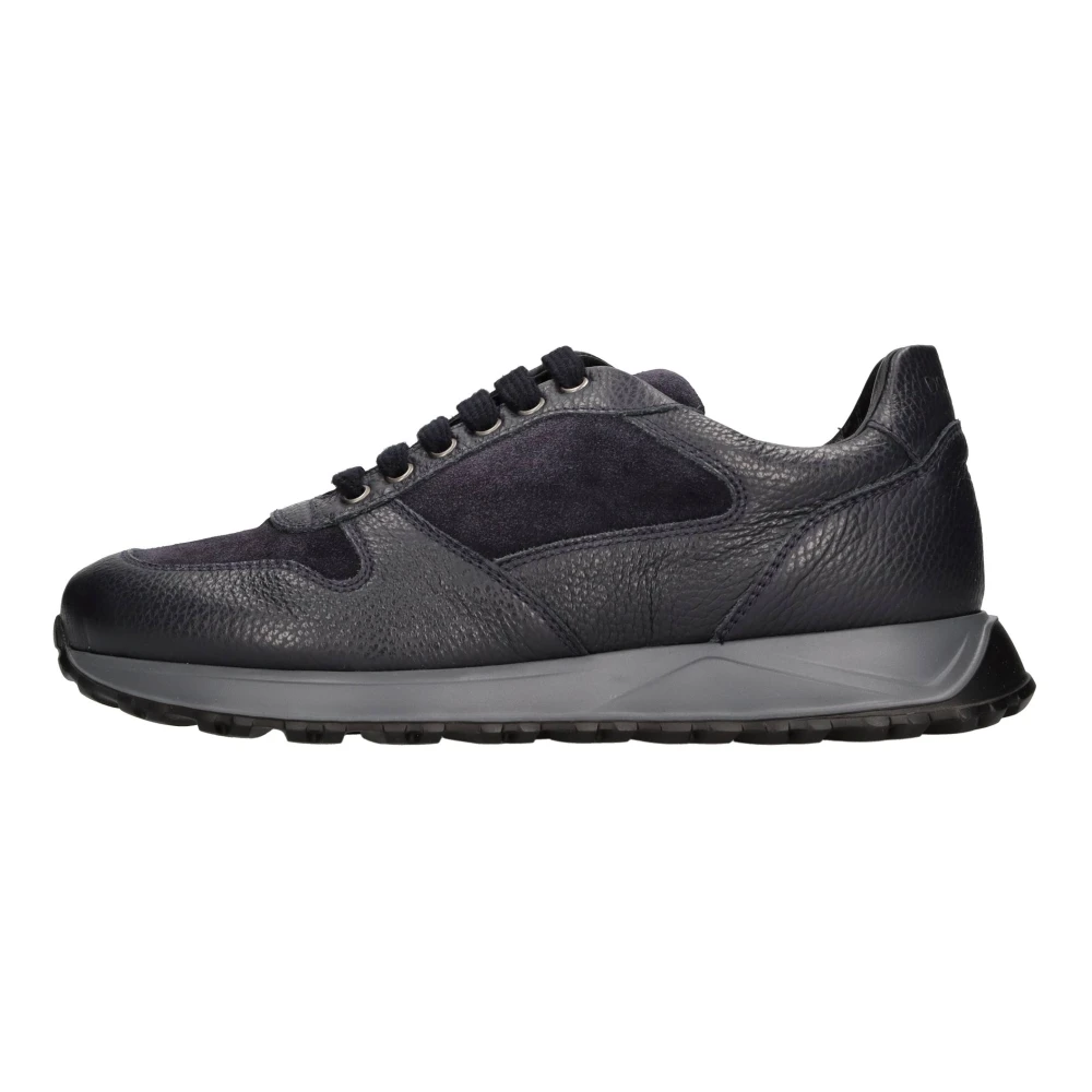 Doucal’s Leren en Suède Sneakers Heren Schoenen Blauw