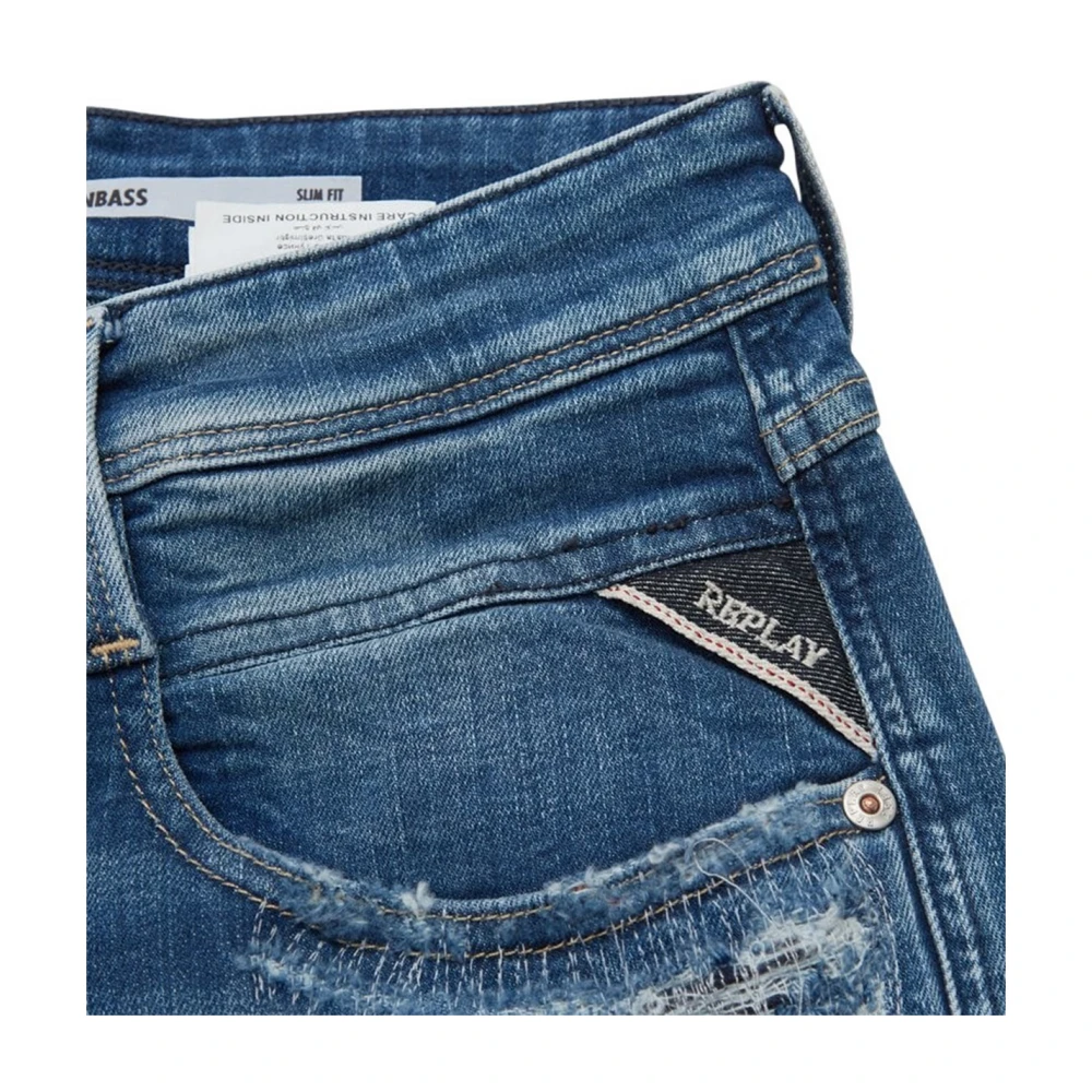 Replay Donkere Wassing Skinny Jeans Blue Heren