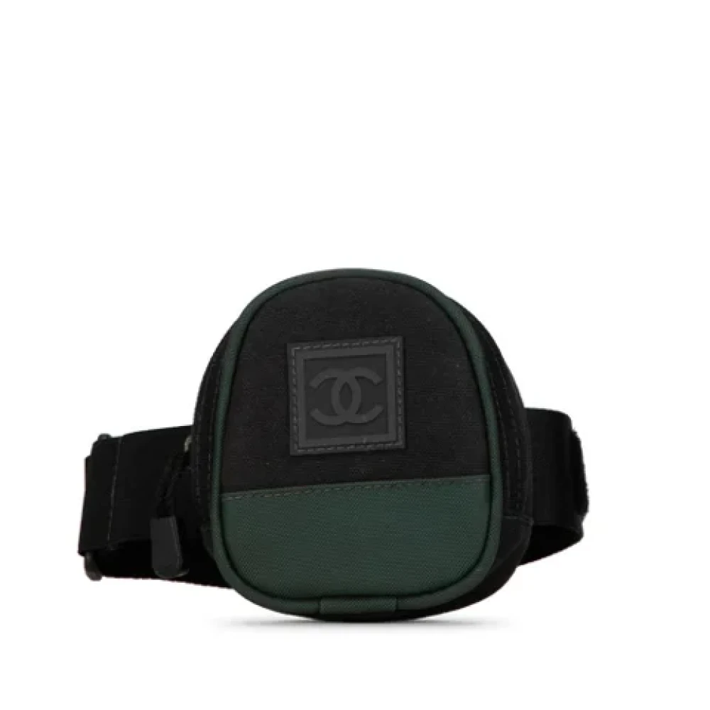Chanel Vintage Pre-owned Canvas pouches Black Dames