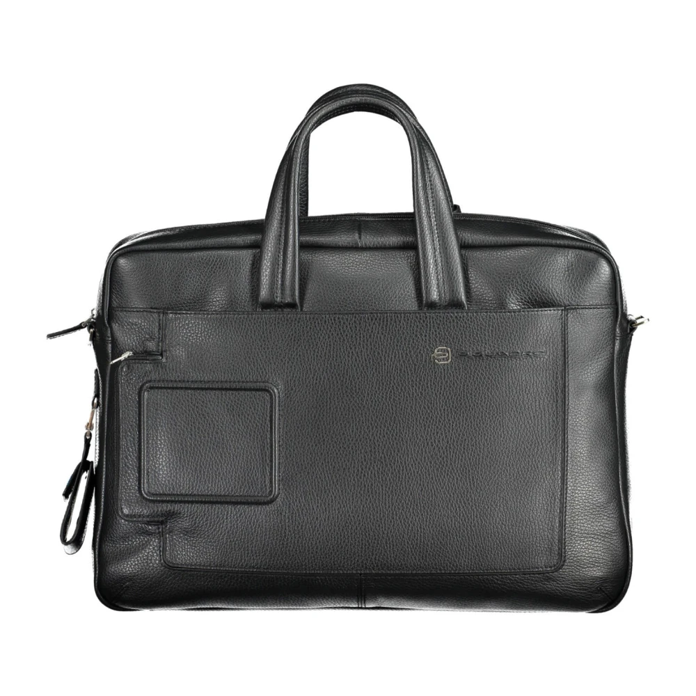 Piquadro Svart Affärsväska Med Laptopfack
