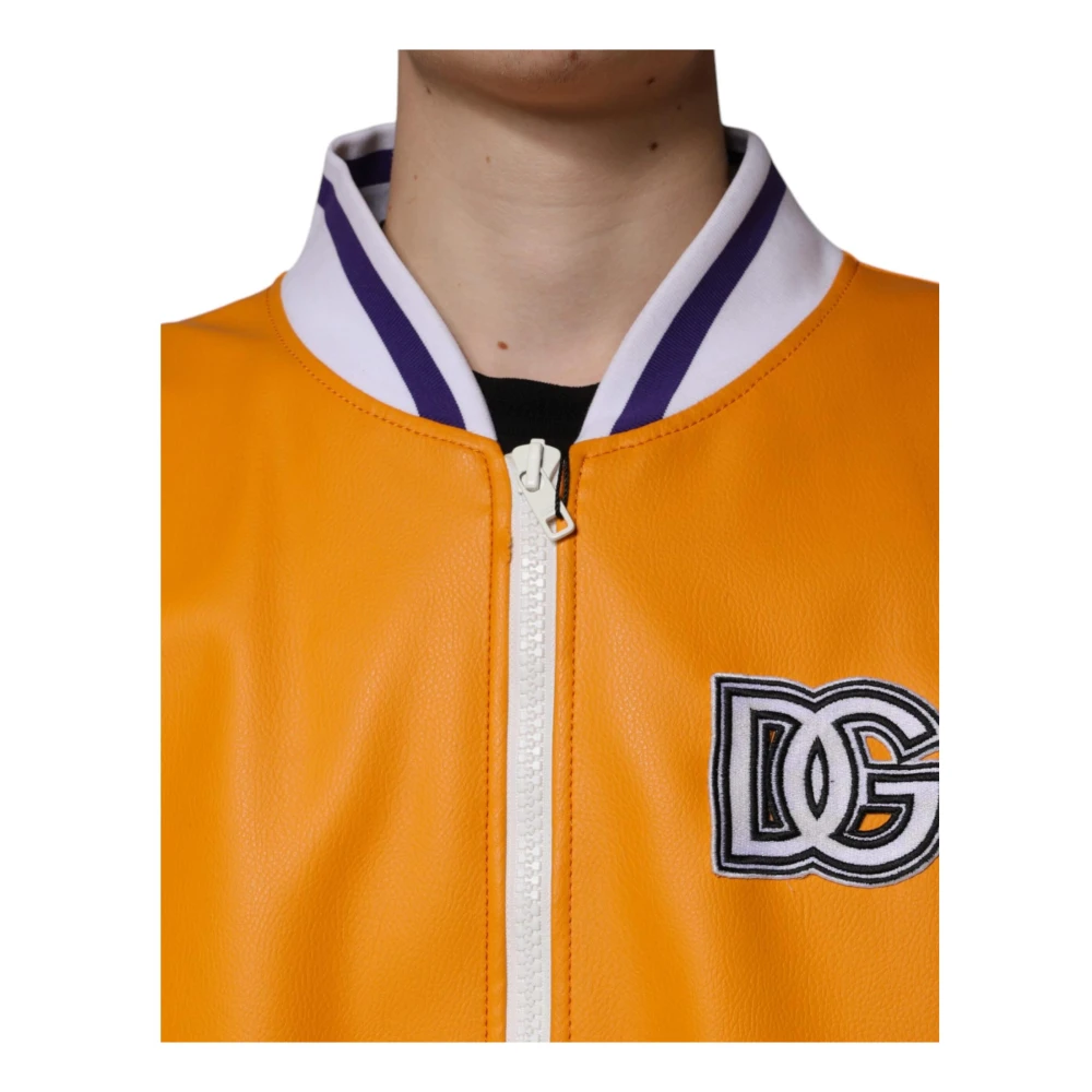 Dolce & Gabbana Oranje Bomberjack met Logodetails Orange Heren