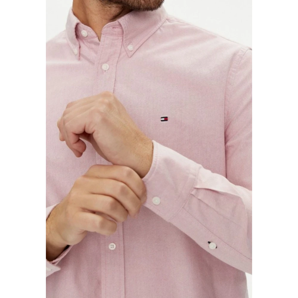 Tommy Hilfiger Heritage Oxford Overhemd voor Mannen Pink Heren