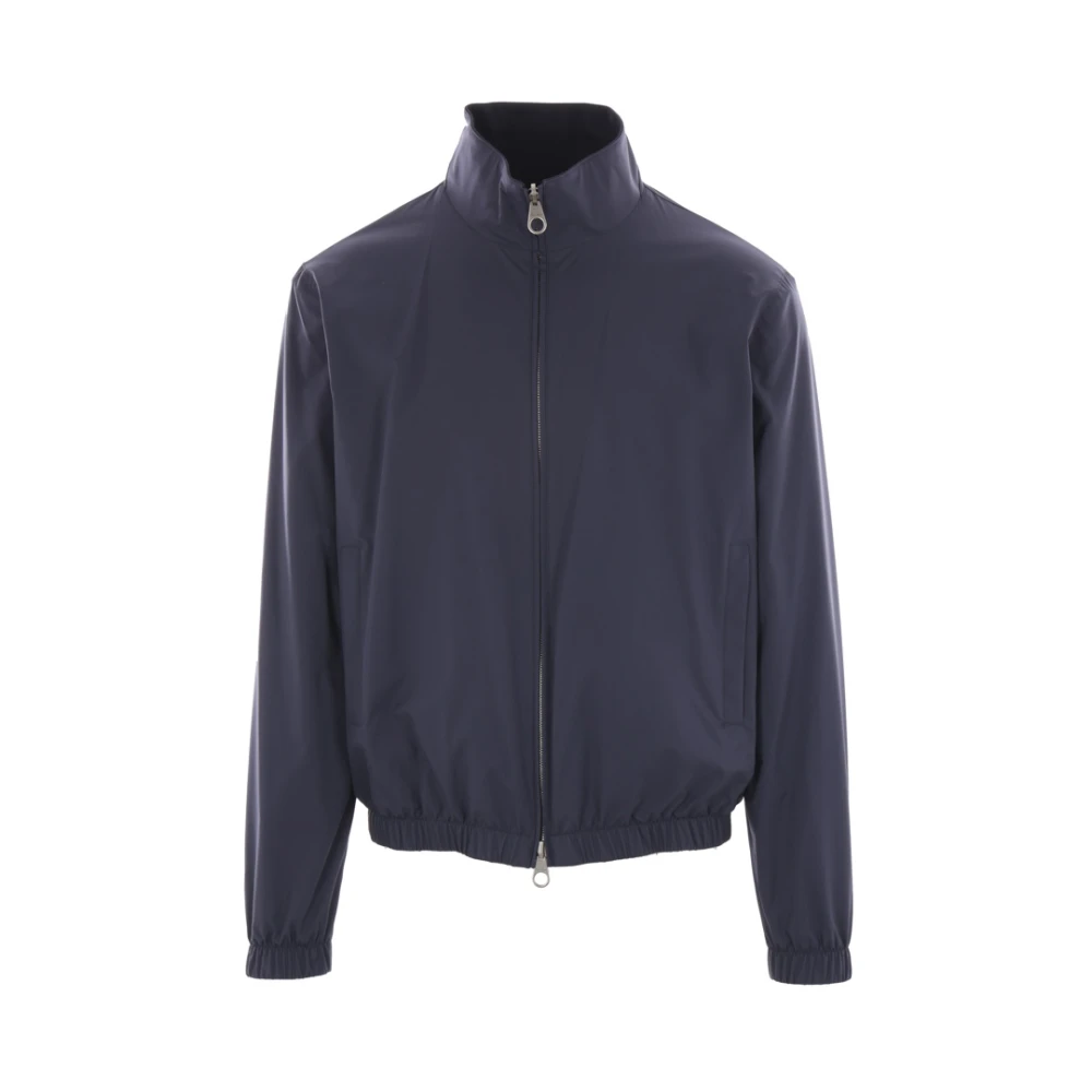 Loro Piana Navy Blauw Kasjmier Jas Italië Gemaakt Blue Heren